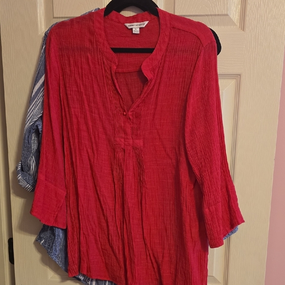 Counterparts Tops - Counterparts Women's Vibrant Red Tunic